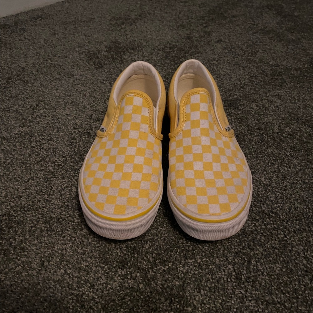 Yellow checkered Vans!